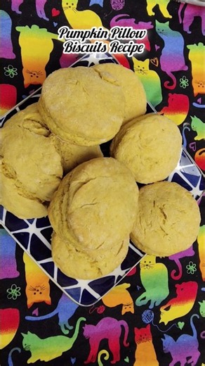 Pumpkin Pillow Biscuits Recipe😋 ( #recipe in description, full video is related video) #fall #baking
