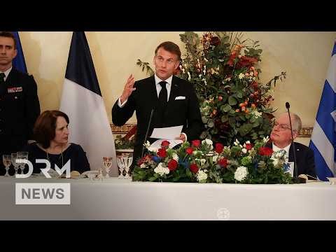 HISTORIC: Macron Delivers Powerful Speech in Athens State Dinner, Honors Greece Friendship | AC1N