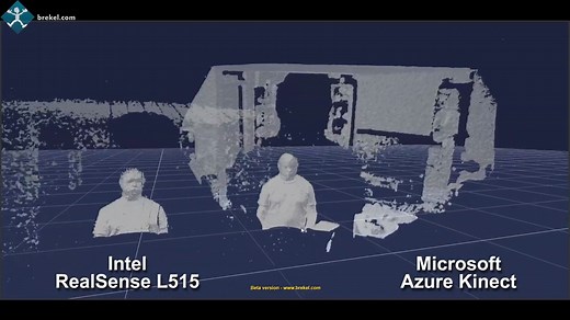 Intel RealSense L515 vs Microsoft Azure Kinect成像对比