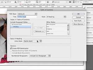 Create a Table of Contents in InDesign CS5