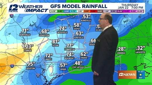 Streaming live on 12News 12News meteorologist Kerry Cooper is in the Weather Impact Center to update you on Thursday's weather in Southeast Texas. | 12NewsNow