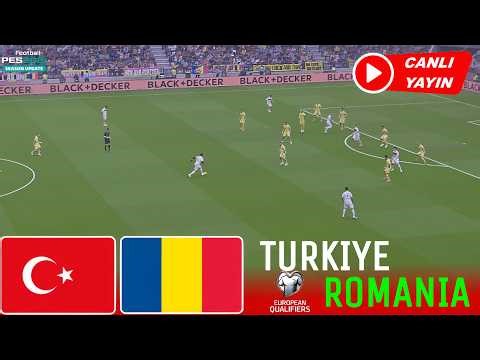 🔴 Türkiye - Romanya CANLI | Dünya Kupası Elemeleri UEFA Yarı Finali | PES Gerçekçi Simülasyon
