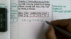 Mutually Exclusive Events Worksheet | Teaching Resources