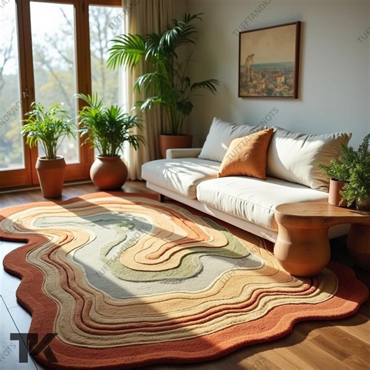 Wave Rugs With Unique Shapes, Modern Artistic Style, Soft Texture, Boho Charm, Perfect for Living Room, Bedroom, Office Décor, - Etsy
