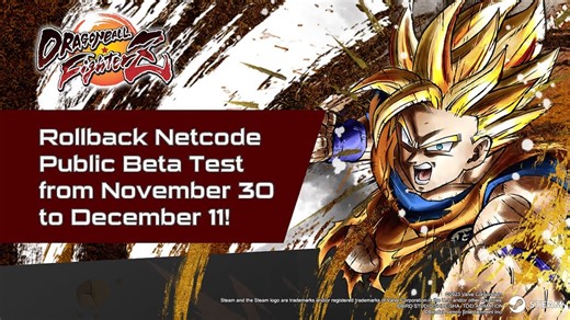 Dragon Ball FighterZ Steam Rollback Beta Test Announced