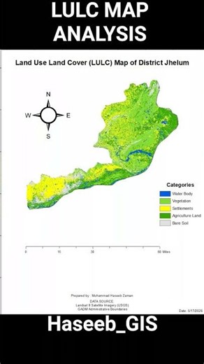LULC Map #arcgis #arcmap #cartography #geography #gis #spatialanalysis