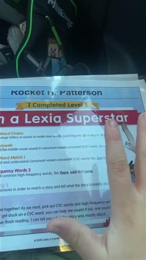 I completed level 9 lm a lexia superstar