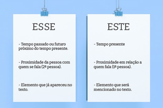 “Esse” ou “este”: usos, exemplos, diferenças - Mundo Educação