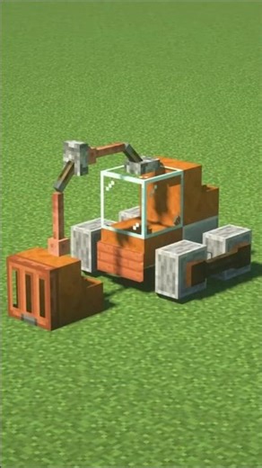 Minecraft Mini Excavator Build Hack #minecraft #shorts