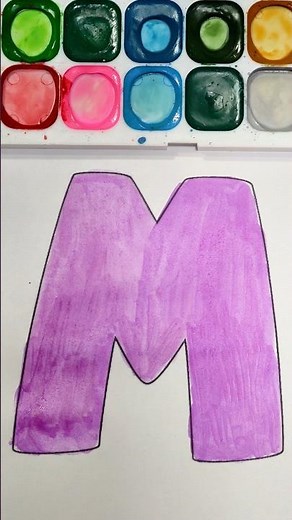 LETTER "M"😍🖌️🎨 #art #coloringadventure #drawing #painting #satisfying #colors #watercolor