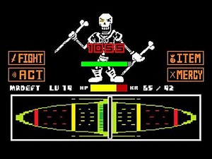 UnderTale:DISBELIEF Papyrus fight phase 1-3! (phase 1 no heal)