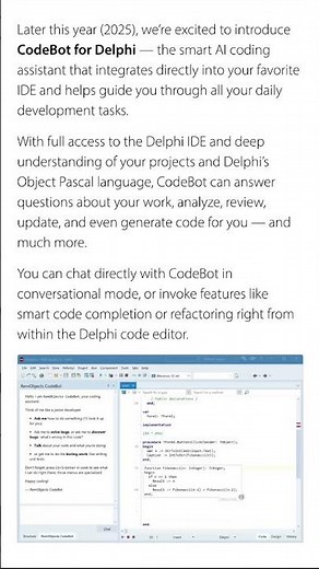 CodeBot AI for Delphi Developer