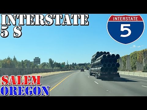 I-5 South - Salem - Oregon - 4K Highway Drive