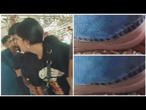 Girl unknown candid trample step on hand crush with 👟 sneakers. 120