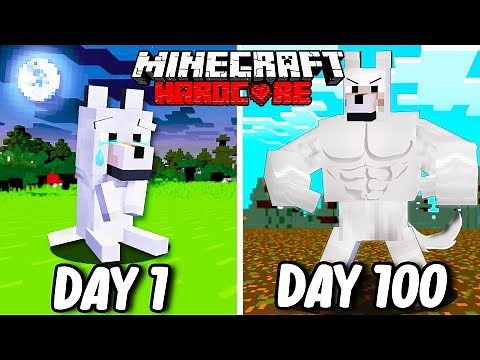 I Survived 100 Days as a WOLF in HARDCORE Minecraft... Minecraft Hardcore 100 Days