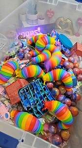 Let's refill our Fidget/Sensory Item Scoop bin! Order yours on our website EnchantedString.com 😊 #fidgettoys #fidgetspinners #sensoryplay #sensoryprocessingdisorder #neurodivergent #adhd #playtime #mysteryscoop #asmr #asmrsounds #refill | Enchanted String