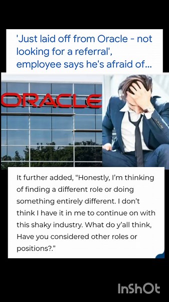just laid off from #oracle 😢 #softwareengineer #itindustry #shortsviral #corporatelife