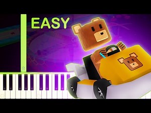 Arcade World | SUPER BEAR ADVENTURE - EASY Piano Tutorial