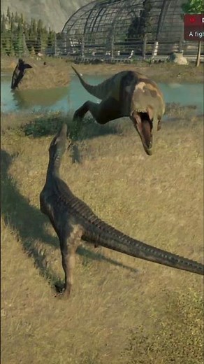 Giganotosaurus Fights Baryonyx | Jurassic World Evolution 2