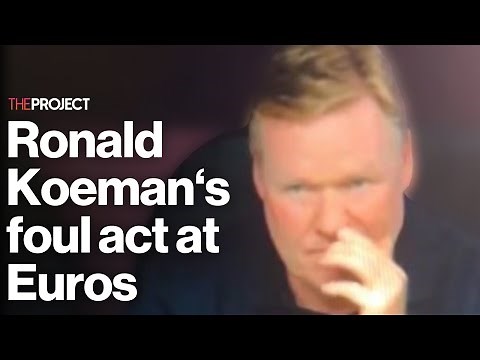 Ronald Koeman caught picking his nose during Euros game