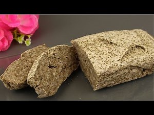 Only 3 ingredients! No flour! No yeast. Healthy buckwheat bread with chia seeds.