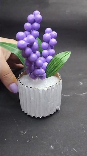 DIY Bubble Lavender Flower|Thermocol balls craft ideas |How to make flowers in 5 min for home decor
