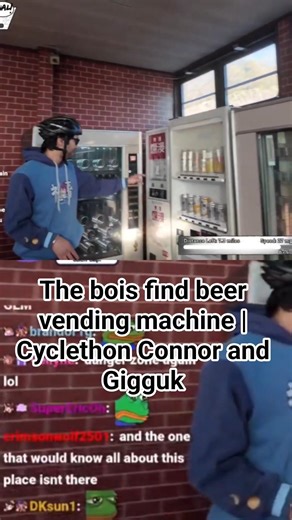 The bois find beer vending machine | Cyclethon Connor and Gigguk
