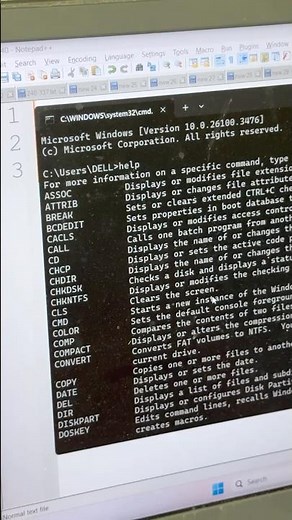 🖥️ ALL MS-DOS Commands in Seconds! 😎🔥 #Shorts #CmdTricks