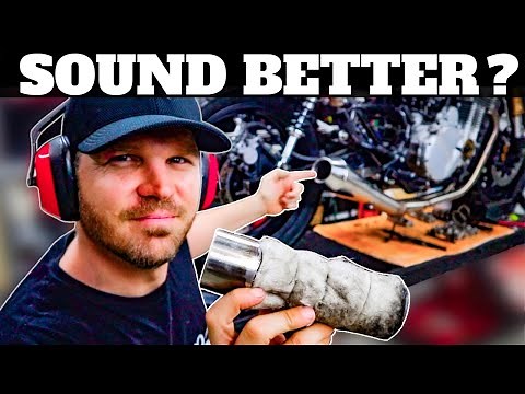 ★ Making Exhaust BAFFLES & SOUND TEST On The CB750 Cafe Racer
