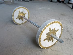 How to Make Homemade Concrete Barbell