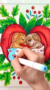 Cute Hearts 💜 By Neko Simi Coloring | Coloring Book Cafe