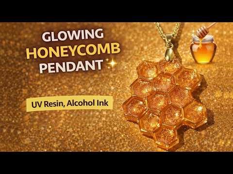 Resin Honeycomb Pendant | Stunning Handmade Jewelry