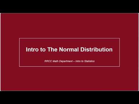 Introduction to the Normal Distribution