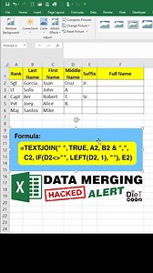 Excel Hack: Master TEXTJOIN for Seamless Data Merging! #ExcelHacks #ExcelTutorials #ExcelTips | DieT