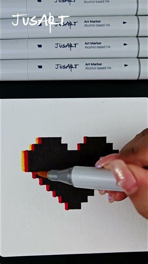 How about drawing a glitch effect heart shape?🎨🖍️