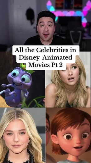 Celebrities in Disney Animated Movies Pt 2 Revealed!
