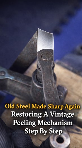 Old steel made sharp again restoring a vintage peeling mechanism step by step