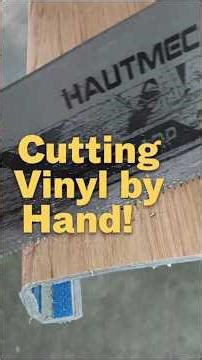 Cutting Vinyl Stair Tread by Hand!