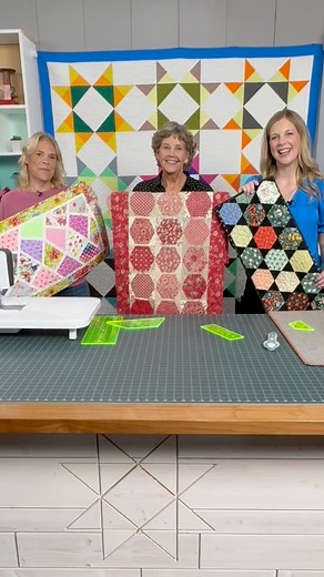 43K views · 516 reactions | Grab your half-hexagon templates and get them ready to work! This week, the Doan Girls have teamed up again for another Triple Play, bringing you three new table runner projects! Tune in to our YouTube channel this Friday to watch the full tutorial. | Quilting Deals - Missouri Star Quilt Co | Facebook