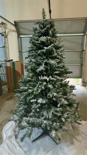 Create more beauty! Watch me transform this tree with flocking! #christmas #tree #flocking
