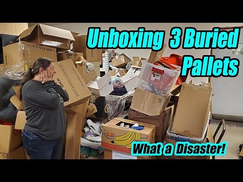 Unboxing 3 hidden pallets under this pile. Uncovering the choas! Check out what we found!