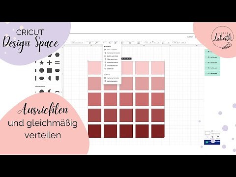 Cricut Design Space - Anleitung zum gleichmäßigen Ausrichten und Verteilen