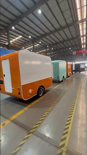 Orange RV Food Trailer | Fully Equipped Mobile Kitchen for Food Business