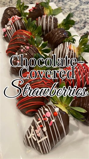 Chocolate-covered strawberries are easier than you think — and once you make them at home, you’ll never overpay for them again. All it takes is good chocolate, dry strawberries, and a few simple steps. I love using melting wafers because they melt smoothly and set beautifully every time. Keep them simple or dress them up with drizzles and sprinkles — either way, they look fancy with very little effort. Perfect for date nights, parties, or just because. Ingredients • Fresh strawberries, washed an