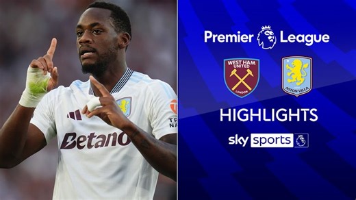 West Ham 1-2 Aston Villa: Premier League highlights