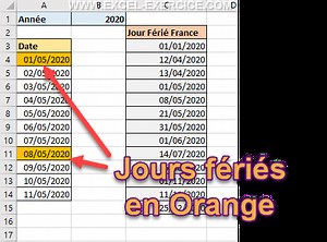 Changer la couleur des jours fériés