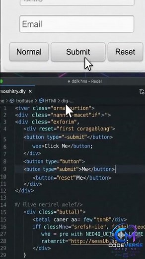 HTML Buttons Explained in 30 Seconds | Button, Submit & Reset Types