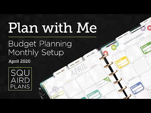 Simple Monthly Budget Planning Setup :: Plan with Me :: Classic Happy Planner :: Squaird Plans 2020