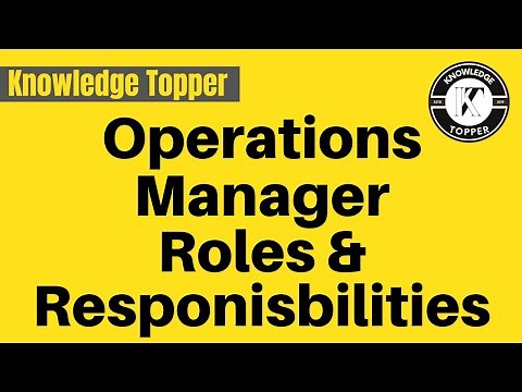 Operations Manager Roles and Responsibilities | Operations Manager Skills | Operations Manager Job