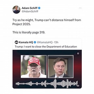 163K views · 5.6K reactions | Try as he might, Trump can’t distance himself from Project 2025. This is literally page 319. | Adam Schiff | Facebook